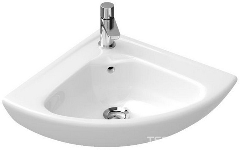 Раковина 415х415мм, с 1 отв.д/смесит., угловая, (цв. 01 белый),  ZZ Villeroy & Boch O.Novo 73274001