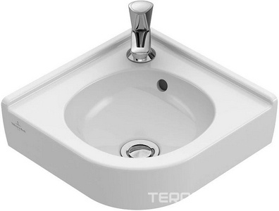 Раковина 320х320мм, с 1 отв.д/смесит., угловая, (цв. 01 белый),  ZZ Villeroy & Boch O.Novo 73103201