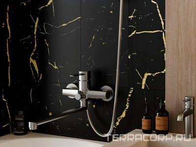 Смеситель для ванны, (цв.сталь PVD (PA)),  ZZ Urbatec Evolution EV22803PA