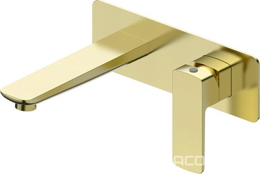 Смеситель для раковины, встраиваемый в стену, излив 184мм, (цв.матовое золото), D-LINE ZZ