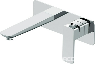 Смеситель для раковины, встраиваемый в стену, излив 184мм, (цв.хром), D-LINE ZZ