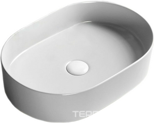 Раковина 500х320хh120мм, накладная, овальная, без отв.д/смес и перелива, (керамика цв.белый), Cerutti Spa ZZ