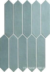 Керамическая плитка APE Ceramica Contemporary Picket  Aqua Sea 6x26 Голубой 