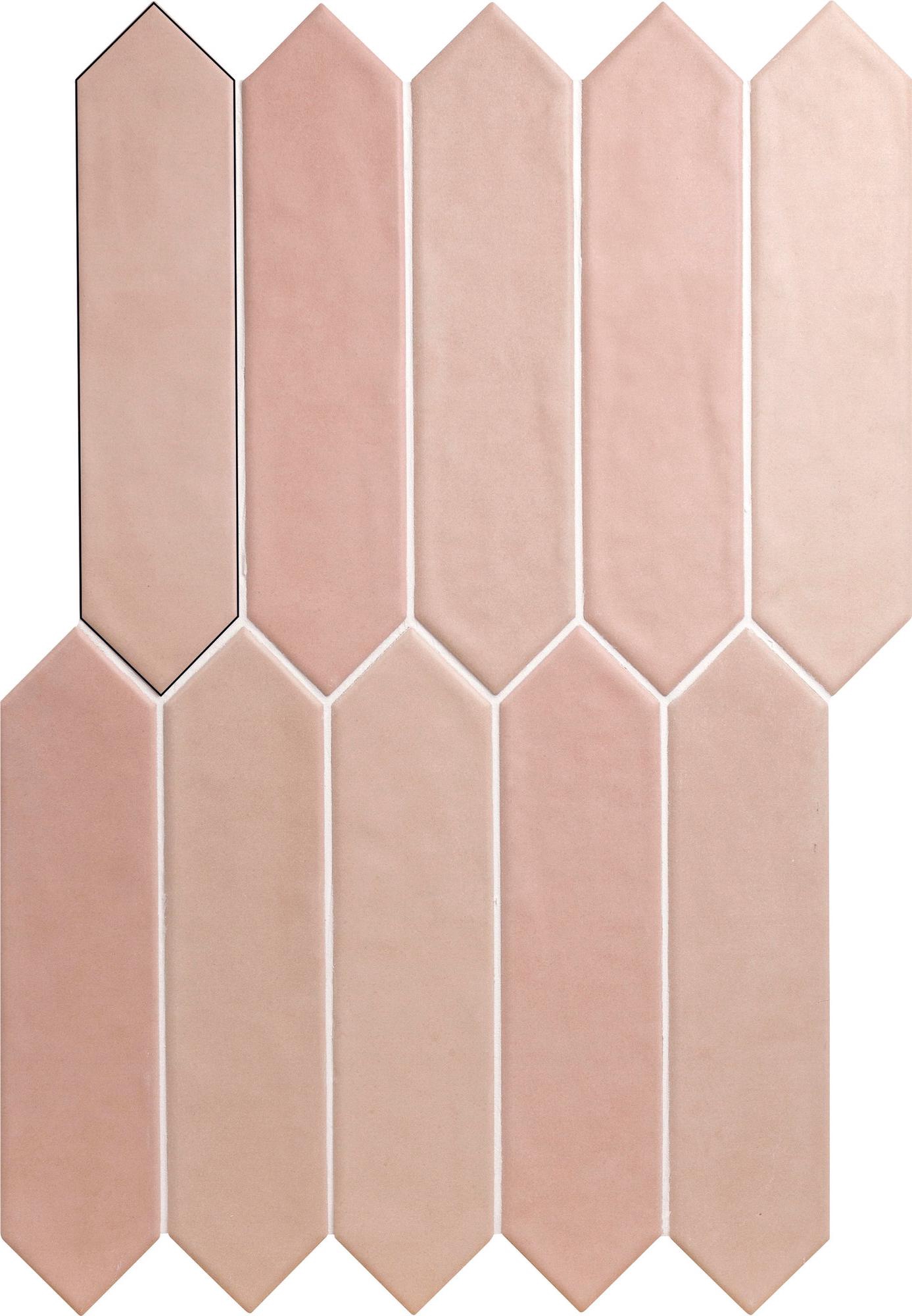 Керамическая плитка APE Ceramica Contemporary Picket Rose Quartz 6x26Picket Rose Quartz 6x26 Розовый, фото 4