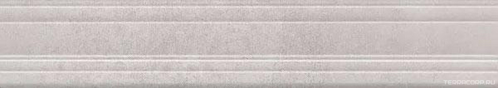 Керамическая плитка Kerama Marazzi Догана Бордюр Багет  серый светлый матовый обрезной 40x7,3 Серый 