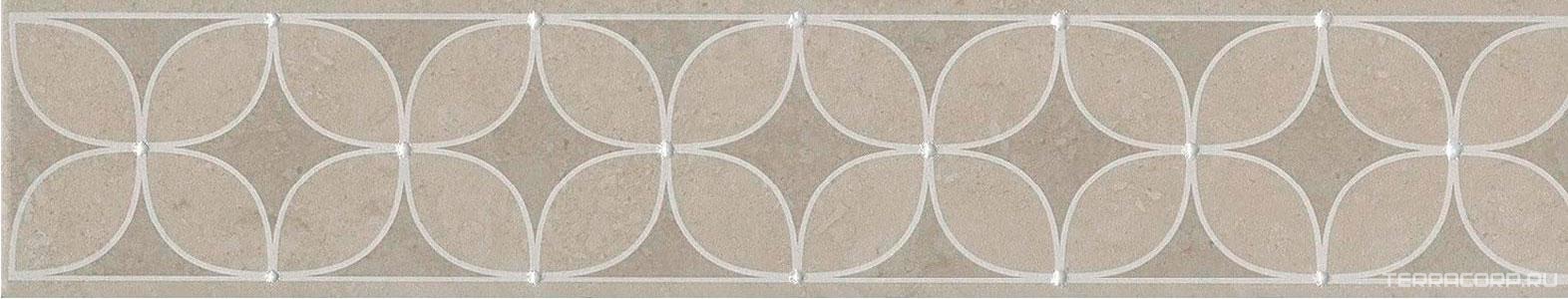 Керамогранит Kerama Marazzi Туф Бордюр  бежевый светлый матовый 40,2х7,7 Бежевый 
