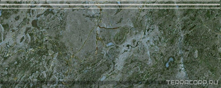 Керамическая плитка Kerama Marazzi Серенада Бордюр  зелёный глянцевый обрезной 12х30 Зеленый 