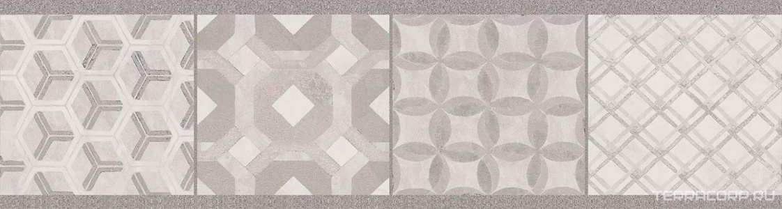 Керамическая плитка Kerama Marazzi Онда Бордюр  1 обрезной 7,2x30 Серый 