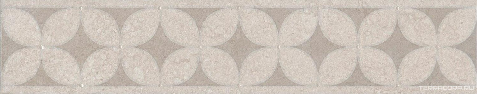 Керамическая плитка Kerama Marazzi Туф Бордюр  бежевый светлый глянцевый 30х5,7 Бежевый 