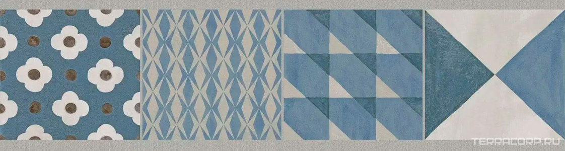 Керамическая плитка Kerama Marazzi Онда Бордюр  2 обрезной 7,2x30 Комбинированный 