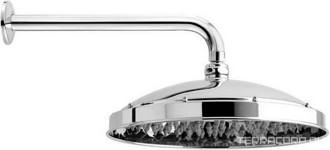 Душ верхний, стационарный, лейка d 30см, настенный монтаж, (кронштейн 48,5см, розетка в компл.), (цв.хром), RETRO ANTIKAL d 300 Bossini ZZ Bossini Универсал H18703J 030