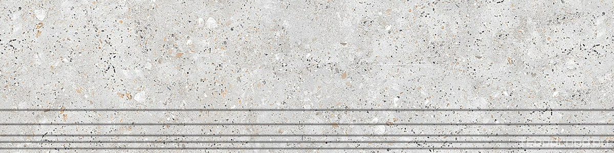 Ступени ProGRES Ceramica Sand  светло серые, глазурованные граниль 1200х300х9,5мм Светло-серый 