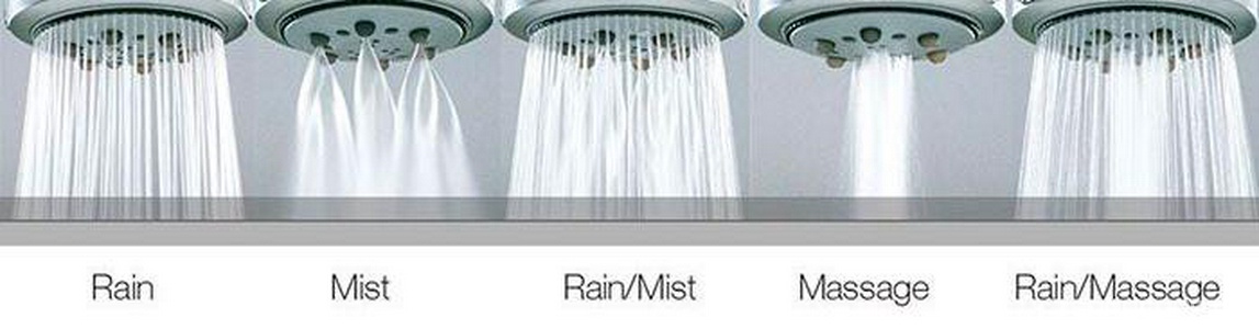 Лейка для душа, ручная, 5 видов струи, (цв.бронза), ROMAN Bossini ZZ Bossini Универсал B00586 022