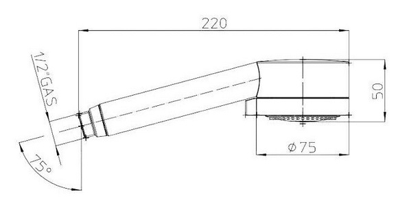 Лейка для душа, ручная, 3 вида струи, (цв.хром), CYLINDRICA/3 Bossini ZZ Bossini Универсал B00160 030