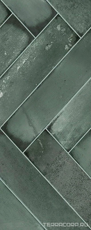 Керамическая плитка Azori ТАЛИСМАН Talisman Bricks Green 20,1х50,5 Зеленый, фото 3