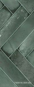 Керамическая плитка Azori ТАЛИСМАН Talisman Bricks Green 20,1х50,5 Зеленый 