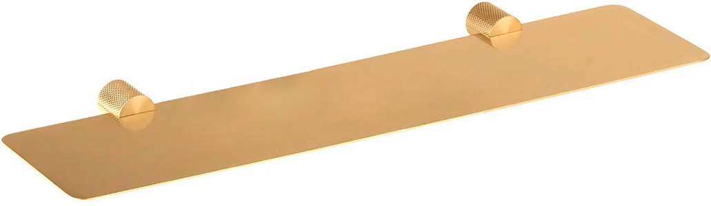 Полка для ванной металлическая 450x130x25мм, (цв.светлое золото матовое),  ZZ Bemeta Auria 171204022