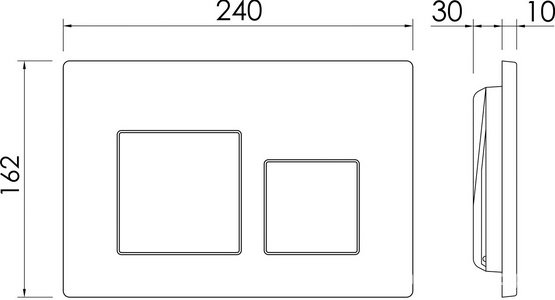 Кнопка смыва для инсталляции , цвет хром глянец Ceramica Nova Balance CN12-001CH