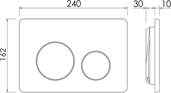 Кнопка смыва для инсталляции , цвет белый глянец Ceramica Nova Balance CN12-001W