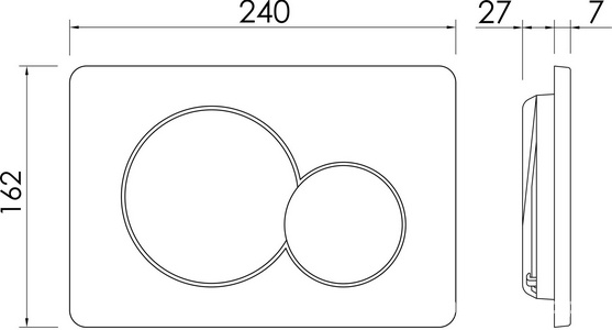 Кнопка смыва для инсталляции , цвет матовый хром Ceramica Nova Balance CN12-003M