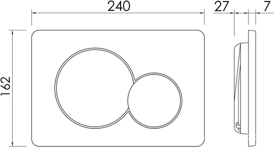 Кнопка смыва для инсталляции , цвет белый Ceramica Nova Balance CN12-003W
