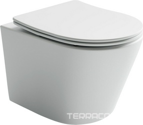 Унитаз подвесной, безободковый, крышка микролифт в комплекте ZZ