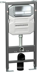 Инсталляция для подвесного унитаза, в комплекте с кнопкой Flat, цвет хром