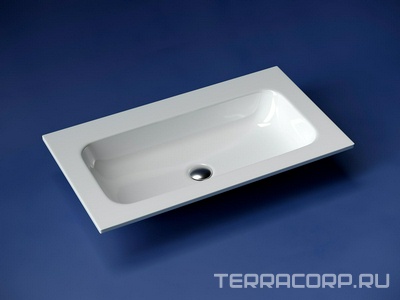 Раковина для мебели, прямоугольная  810х457 мм, без отверстия для смесителя, цвет белый ZZ Ceramica Nova Grace CN7012wx
