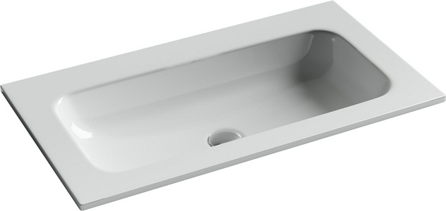 Раковина для мебели, прямоугольная  810х457 мм, без отверстия для смесителя, цвет белый ZZ Ceramica Nova Grace CN7012wx