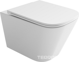 Унитаз подвесной, безободковый, смыв торнадо, крышка микролифт в комплекте