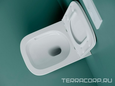 Унитаз подвесной, безободковый, смыв торнадо, крышка микролифт в комплекте Ceramica Nova Union CN4009T