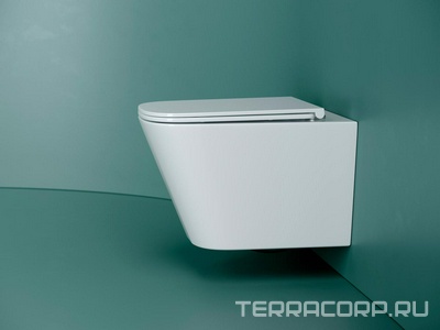 Унитаз подвесной, безободковый, смыв торнадо, крышка микролифт в комплекте Ceramica Nova Union CN4009T