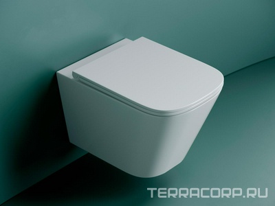 Унитаз подвесной, безободковый, смыв торнадо, крышка микролифт в комплекте Ceramica Nova Union CN4009T