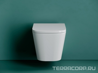 Унитаз подвесной, безободковый, смыв торнадо, крышка микролифт в комплекте Ceramica Nova Union CN4009T