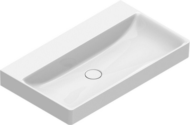 Раковина 80x47см, подвесная, без отв. д/смесителя, с переливом, (цв.белый Cataglaze+), Green ZZ