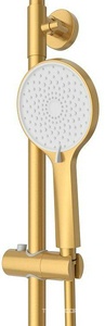 Смеситель для душа, со стационарным верхним душем d22см., шланг, лейка, кронштейн в компл., (цв.брашированное золото),  ZZ Cezares Stylus STYLUS-CD-BORO