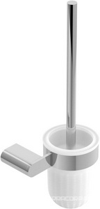 Ерш для унитаза настенный, (цв.хром / стекло матовое),  ZZ Cezares Stylus STYLUS-TBS-V