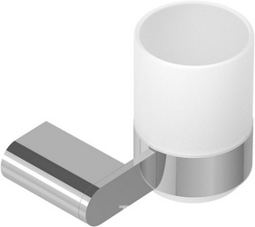 Стакан настенный, (цв.хром / стекло матовое), Stylus ZZ