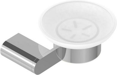 Мыльница настенная, (цв.хром / стекло матовое), Stylus ZZ