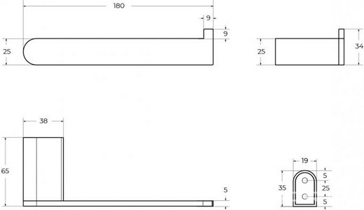 Держатель туал.бумаги, открытый, (цв.хром),  ZZ Cezares Stylus STYLUS-PH-01