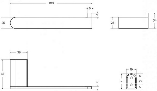 Держатель туал.бумаги, открытый, (цв.брашированное золото),  ZZ Cezares Stylus STYLUS-PH-BORO