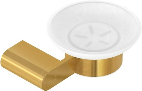 Мыльница настенная, (цв.брашированное золото/стекло матовое),  ZZ Cezares Stylus STYLUS-SODS-BORO