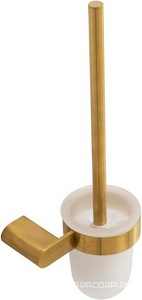 Ерш для унитаза настенный, (цв.брашированное золото / стекло матовое),  ZZ Cezares Stylus STYLUS-TBS-V-BORO