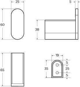 Крючок (цв.хром),  ZZ Cezares Stylus STYLUS-HK-01