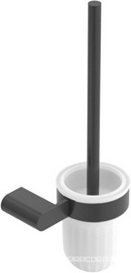 Ерш для унитаза настенный, (цв.черный матовый / стекло матовое),  ZZ Cezares Stylus STYLUS-TBS-V-NOP