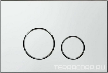 Кнопка двойного смыва, пневм., для инсталляции д/унитаза, (цв.хром), Priority 3.0 ZZ