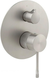 Смеситель для душа, встраиваемый в стену, с переключателем, (цв.браш.никель), Priority 4.0 ZZ