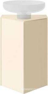 Тумба-модуль подвесная,50 см, под раковину, дверца Push to Open,БЕЗ боковых стенок (выписывается при необходимости отдельно), цв.сливочно матовый ZZ Kerama Marazzi Caravan KMCACb50MBt0