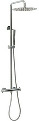 Смеситель-термостат для душа, со стационарным верхним душем 300х300мм., душевая лейка, шланг в компл., (цв.хром), Fantasy ZZ