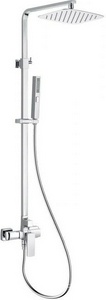 Смеситель для душа, со стационарным верхним душем 300х300мм., душевая лейка, шланг в компл., (цв.хром),  Allen Brau Infinity 5.21012-00